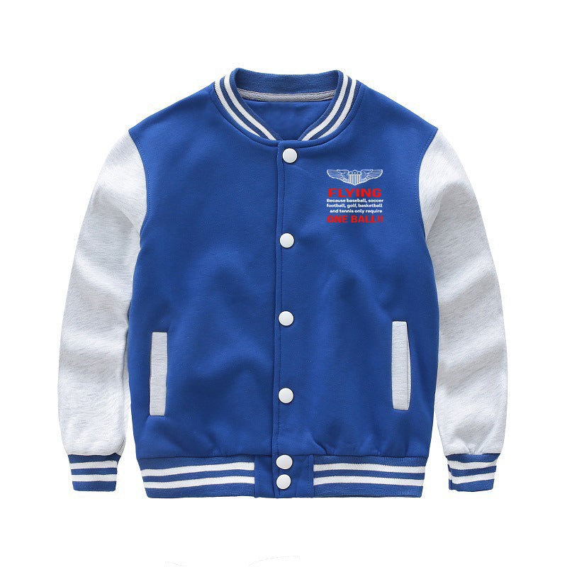 Flying One Ball Designed "CHILDREN" Baseball Jackets