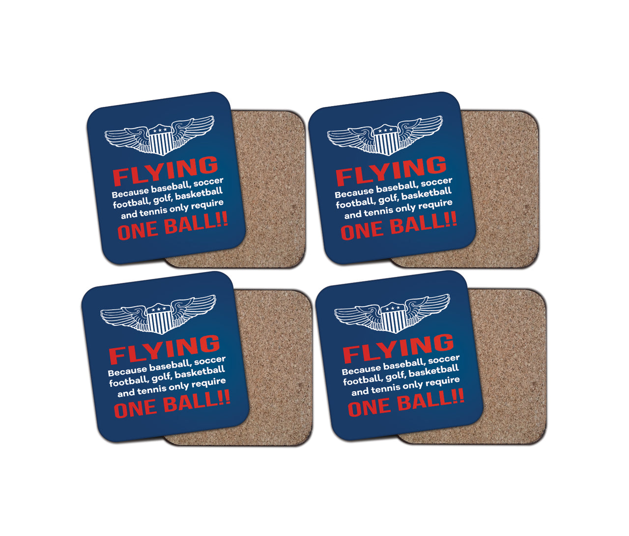 Flying One Ball Designed Coasters