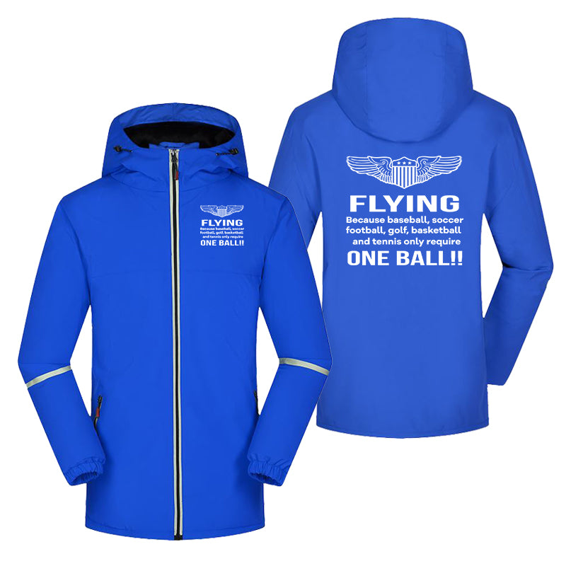Flying One Ball Designed Rain Coats & Jackets