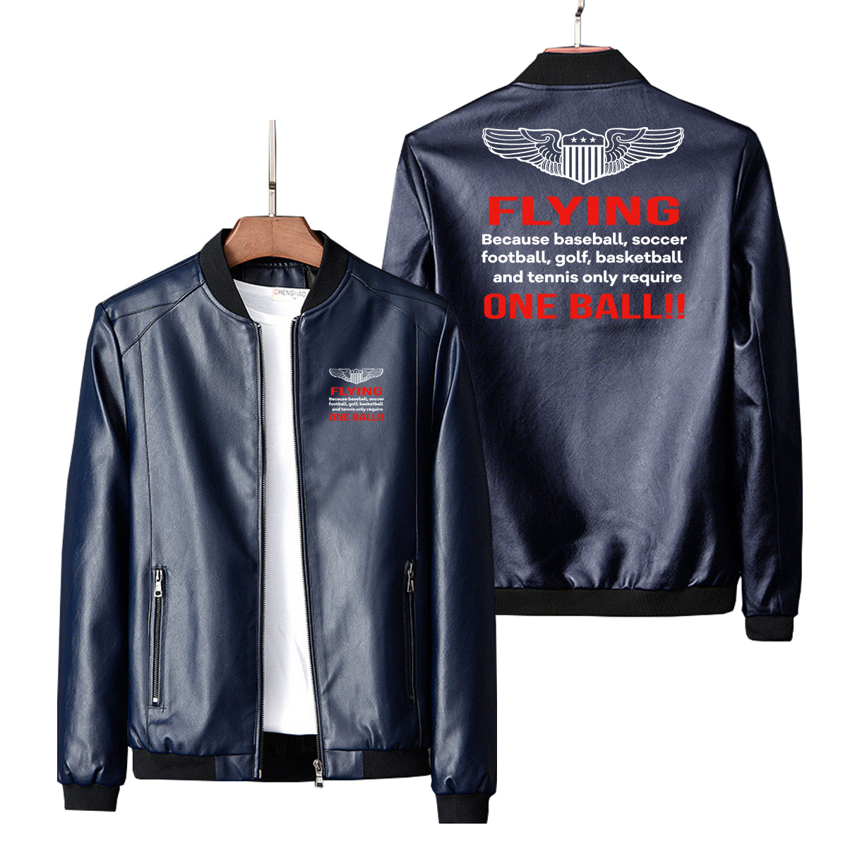 Flying One Ball Designed PU Leather Jackets