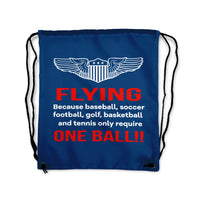 Thumbnail for Flying One Ball Designed Drawstring Bags