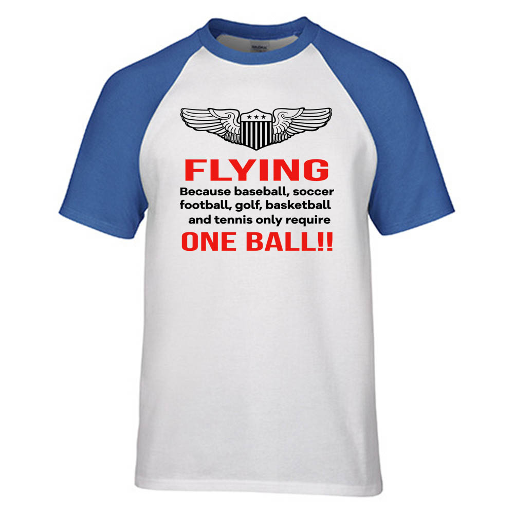 Flying One Ball Designed Raglan T-Shirts
