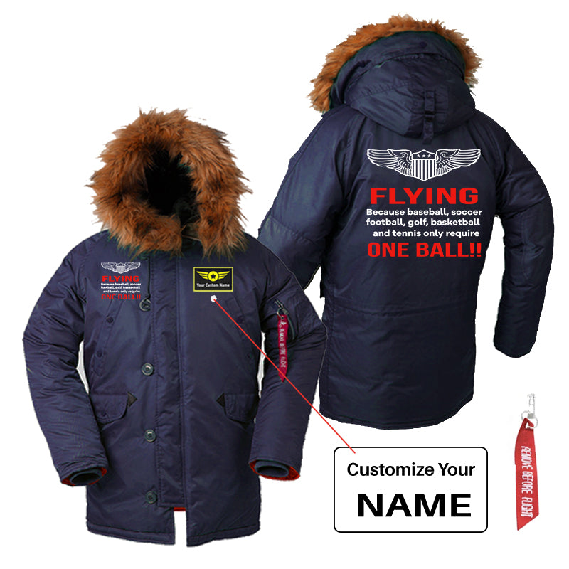 Flying One Ball Designed Parka Bomber Jackets