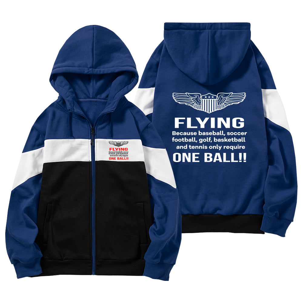 Flying One Ball Designed Colourful Zipped Hoodies