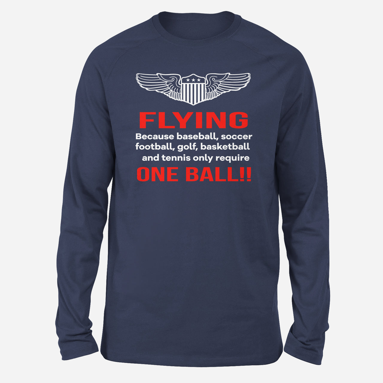 Flying One Ball Designed Long-Sleeve T-Shirts