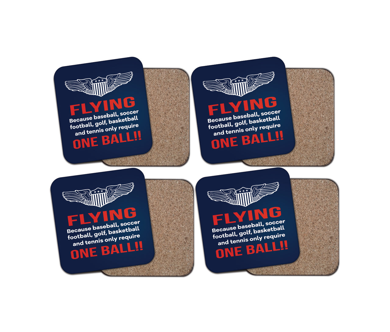 Flying One Ball Designed Coasters
