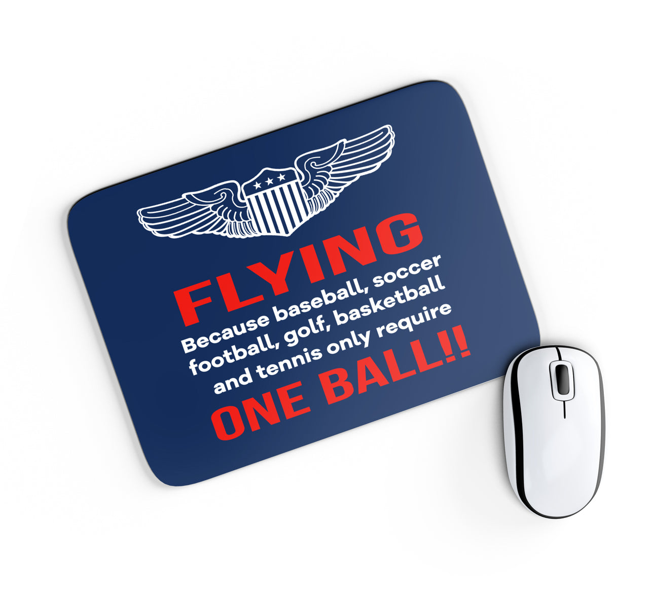 Flying One Ball Designed Mouse Pads