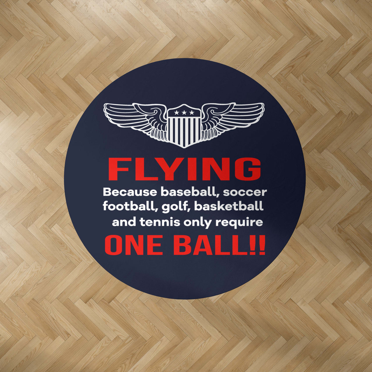 Flying One Ball Designed Carpet & Floor Mats (Round)