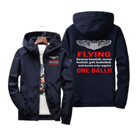 Thumbnail for Flying One Ball Designed Windbreaker Jackets