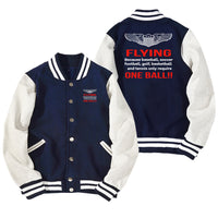 Thumbnail for Flying One Ball Designed Baseball Style Jackets