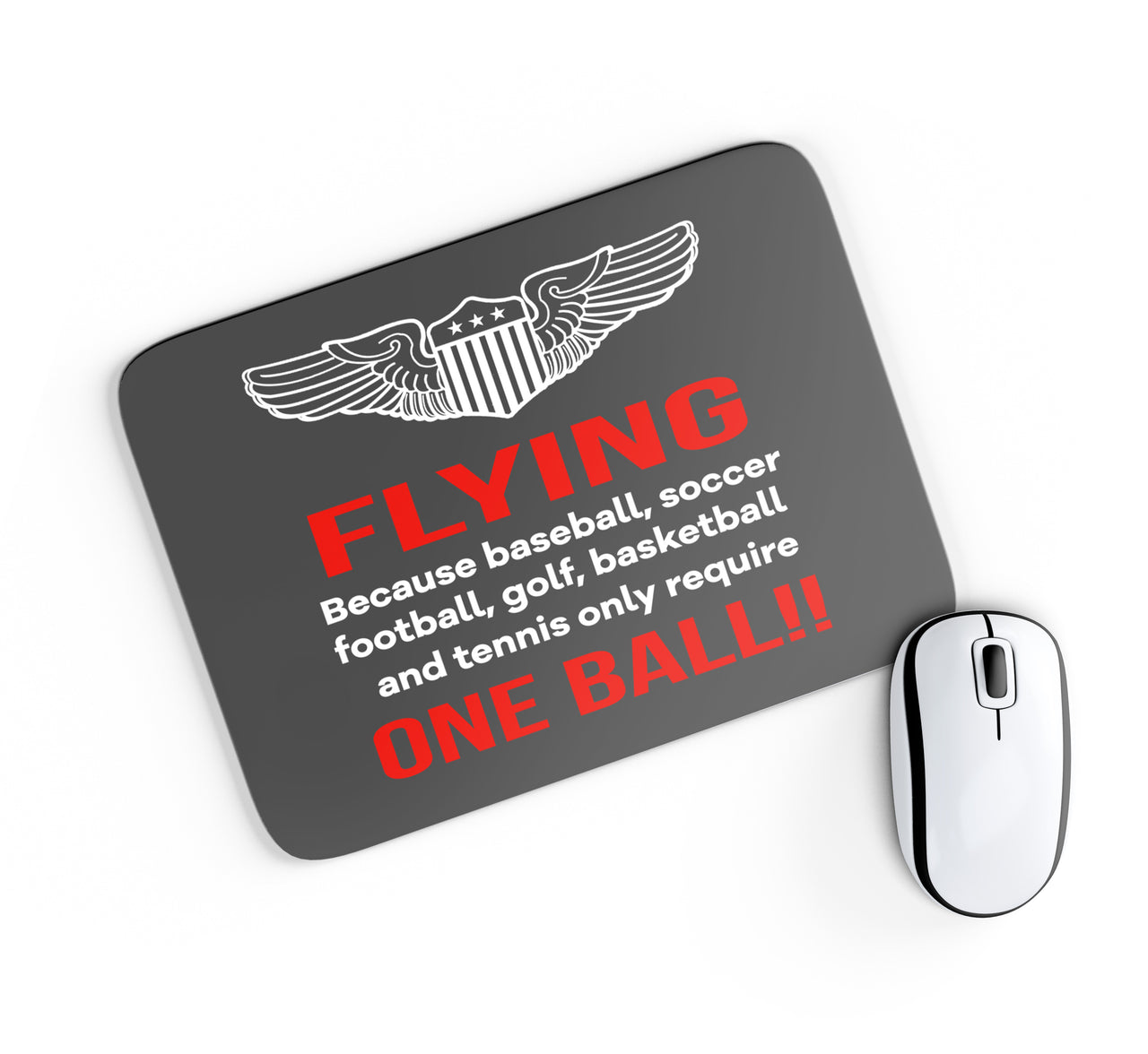 Flying One Ball Designed Mouse Pads