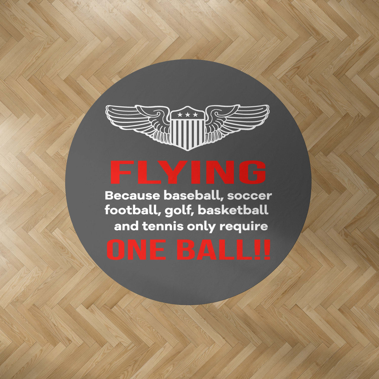 Flying One Ball Designed Carpet & Floor Mats (Round)
