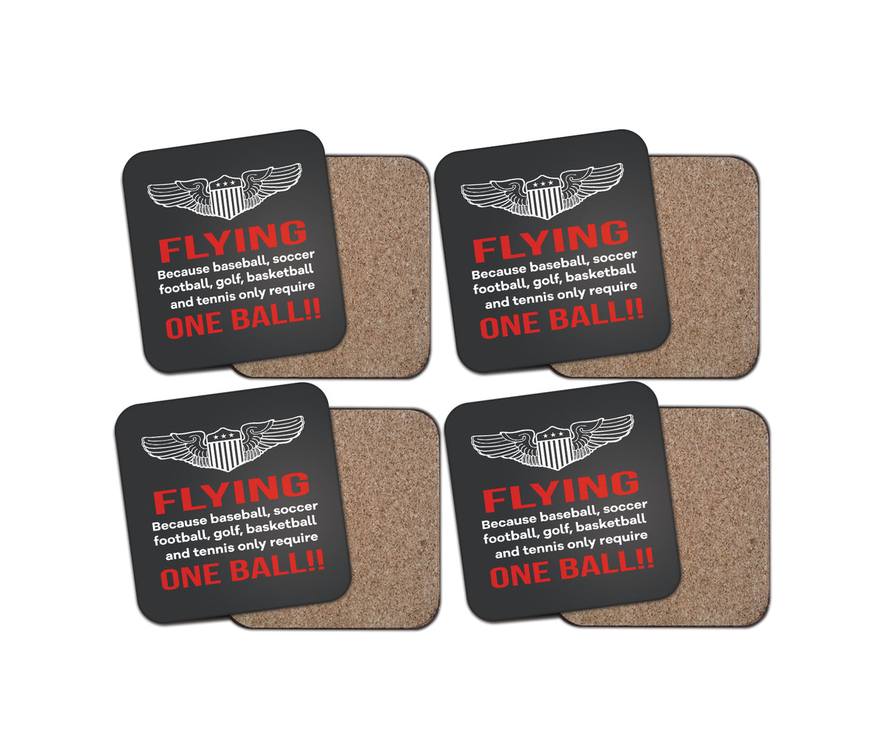 Flying One Ball Designed Coasters