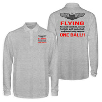 Thumbnail for Flying One Ball Designed Long Sleeve Polo T-Shirts (Double-Side)