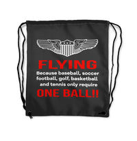Thumbnail for Flying One Ball Designed Drawstring Bags