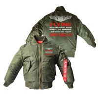 Thumbnail for Flying One Ball Designed Children Bomber Jackets