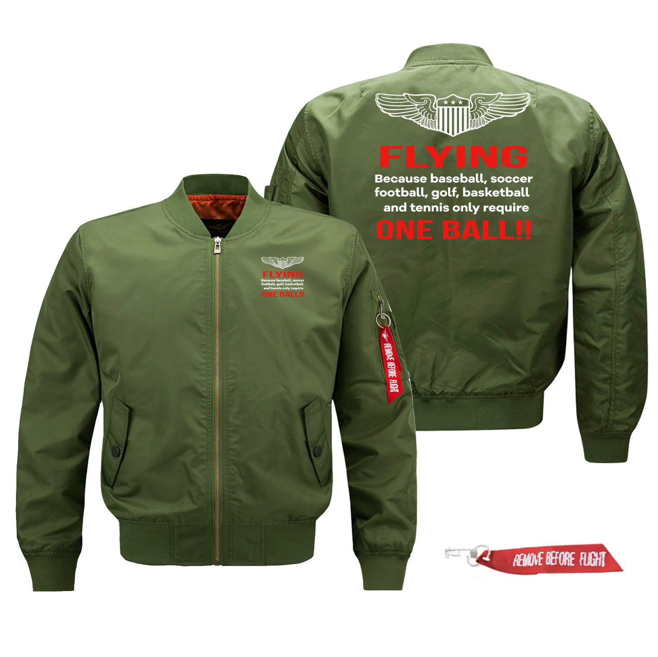 Flying One Ball Designed Pilot Jackets (Customizable)
