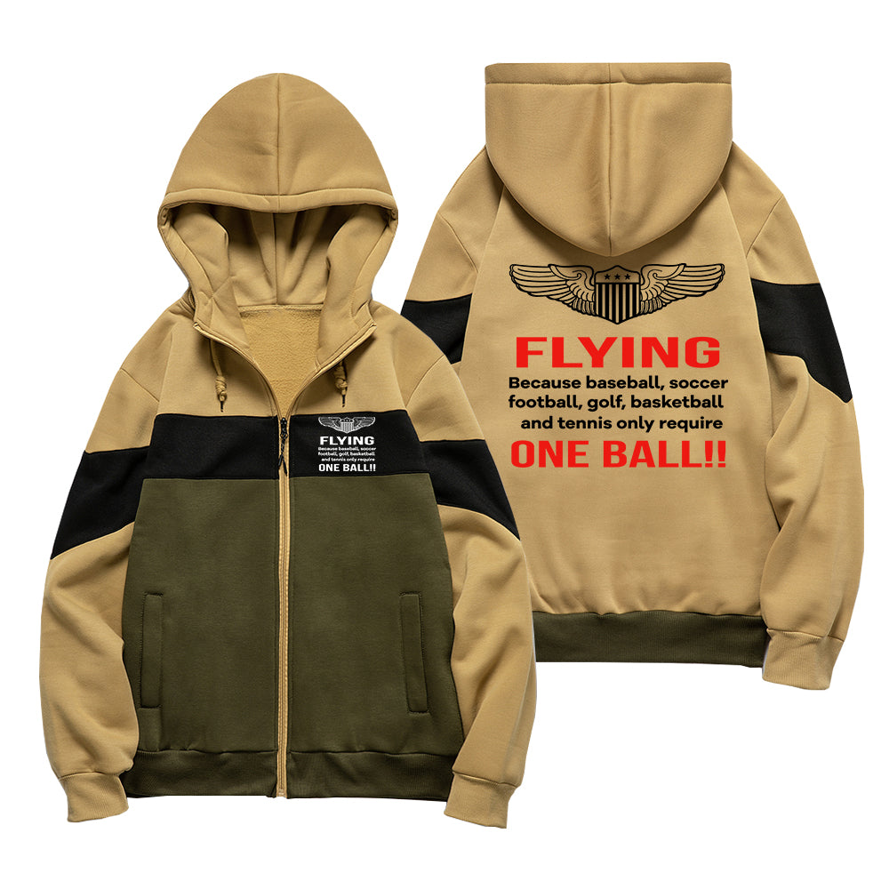 Flying One Ball Designed Colourful Zipped Hoodies