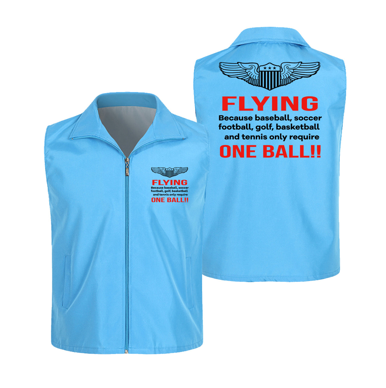 Flying One Ball Designed Thin Style Vests