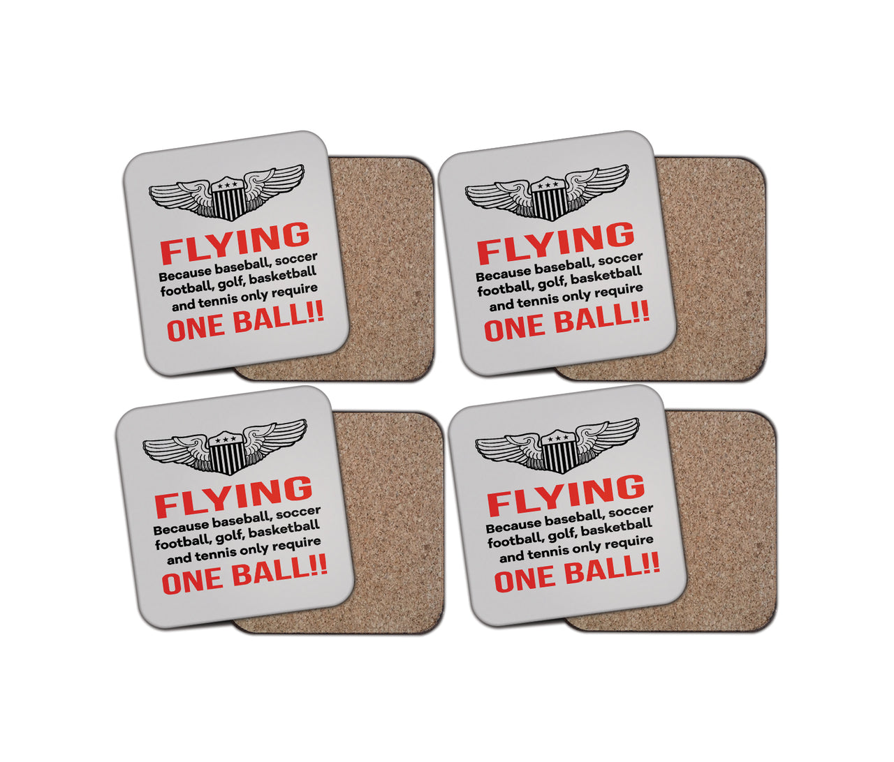 Flying One Ball Designed Coasters