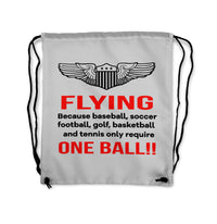 Thumbnail for Flying One Ball Designed Drawstring Bags