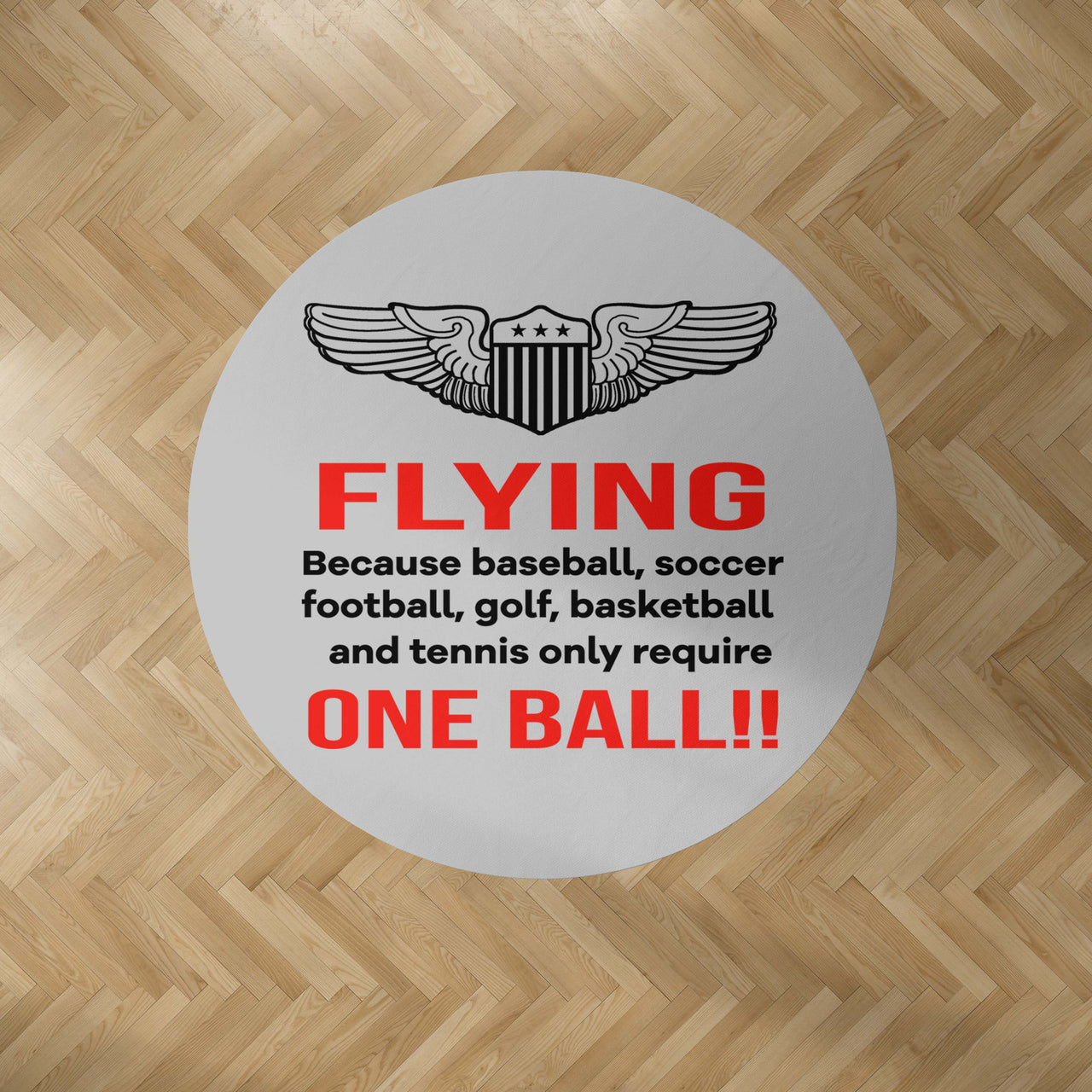 Flying One Ball Designed Carpet & Floor Mats (Round)