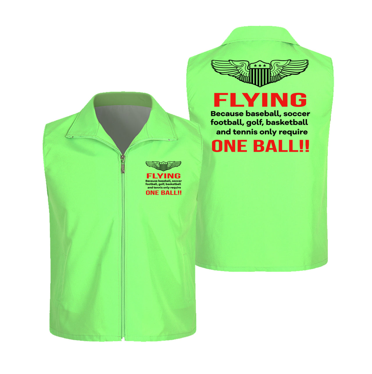 Flying One Ball Designed Thin Style Vests