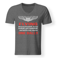 Thumbnail for Flying One Ball Designed V-Neck T-Shirts