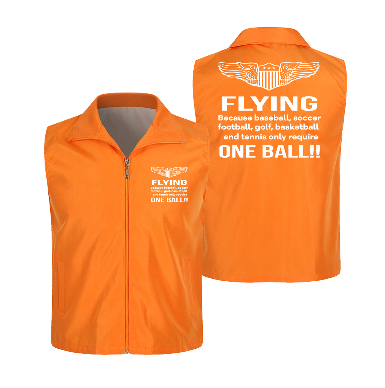 Flying One Ball Designed Thin Style Vests