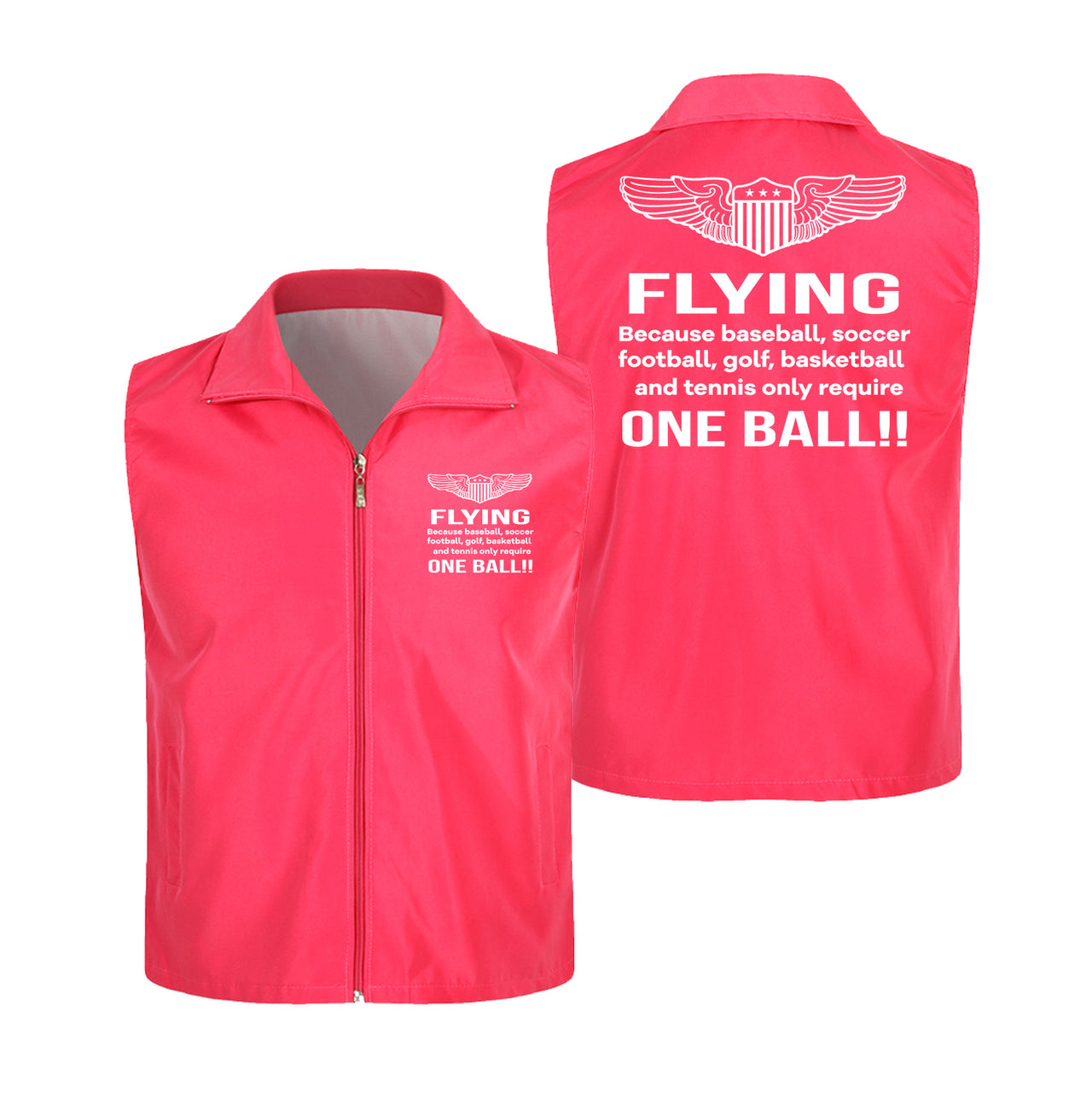Flying One Ball Designed Thin Style Vests