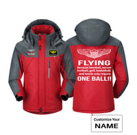 Thumbnail for Flying One Ball Designed Thick Winter Jackets