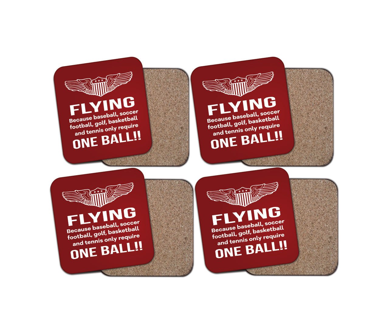 Flying One Ball Designed Coasters