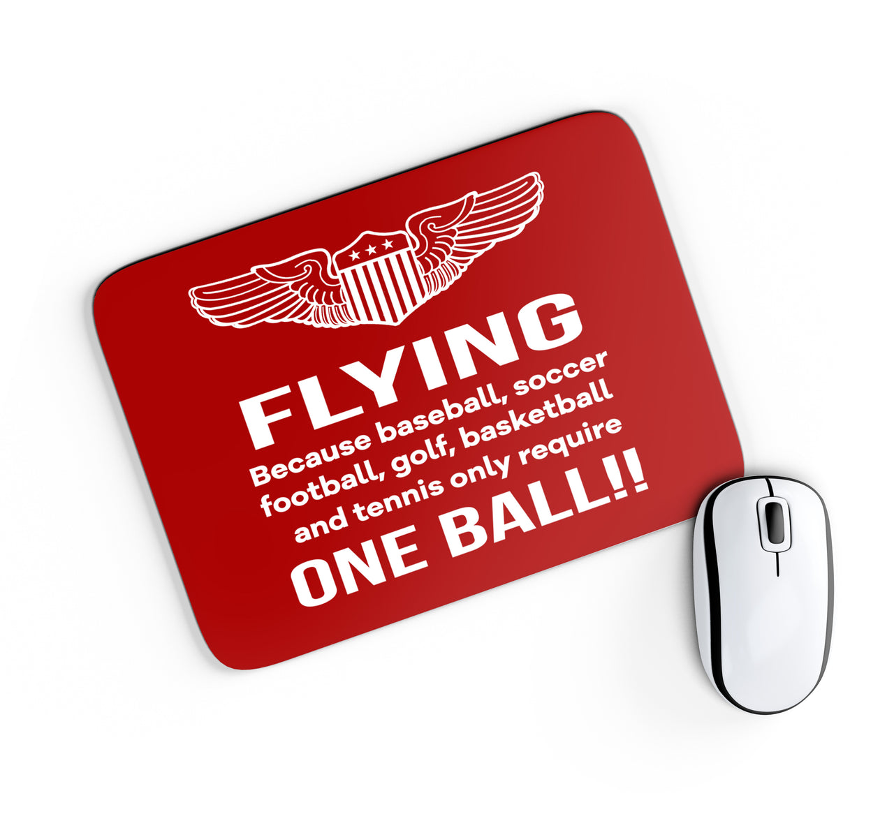 Flying One Ball Designed Mouse Pads