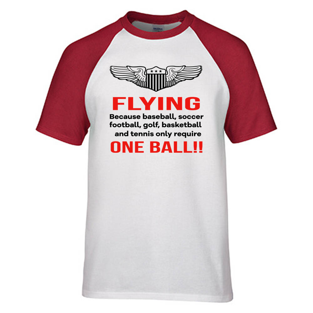 Flying One Ball Designed Raglan T-Shirts