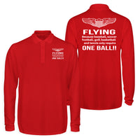 Thumbnail for Flying One Ball Designed Long Sleeve Polo T-Shirts (Double-Side)