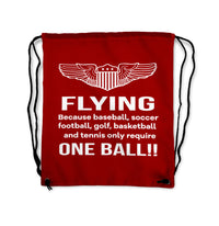 Thumbnail for Flying One Ball Designed Drawstring Bags