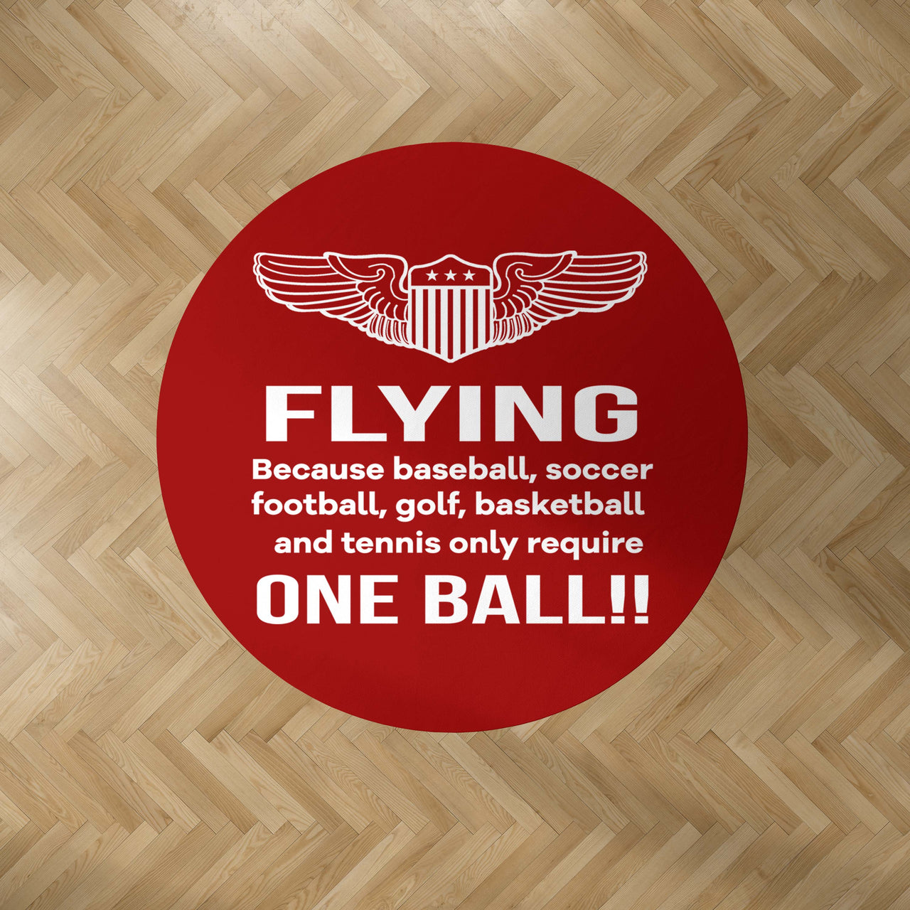 Flying One Ball Designed Carpet & Floor Mats (Round)