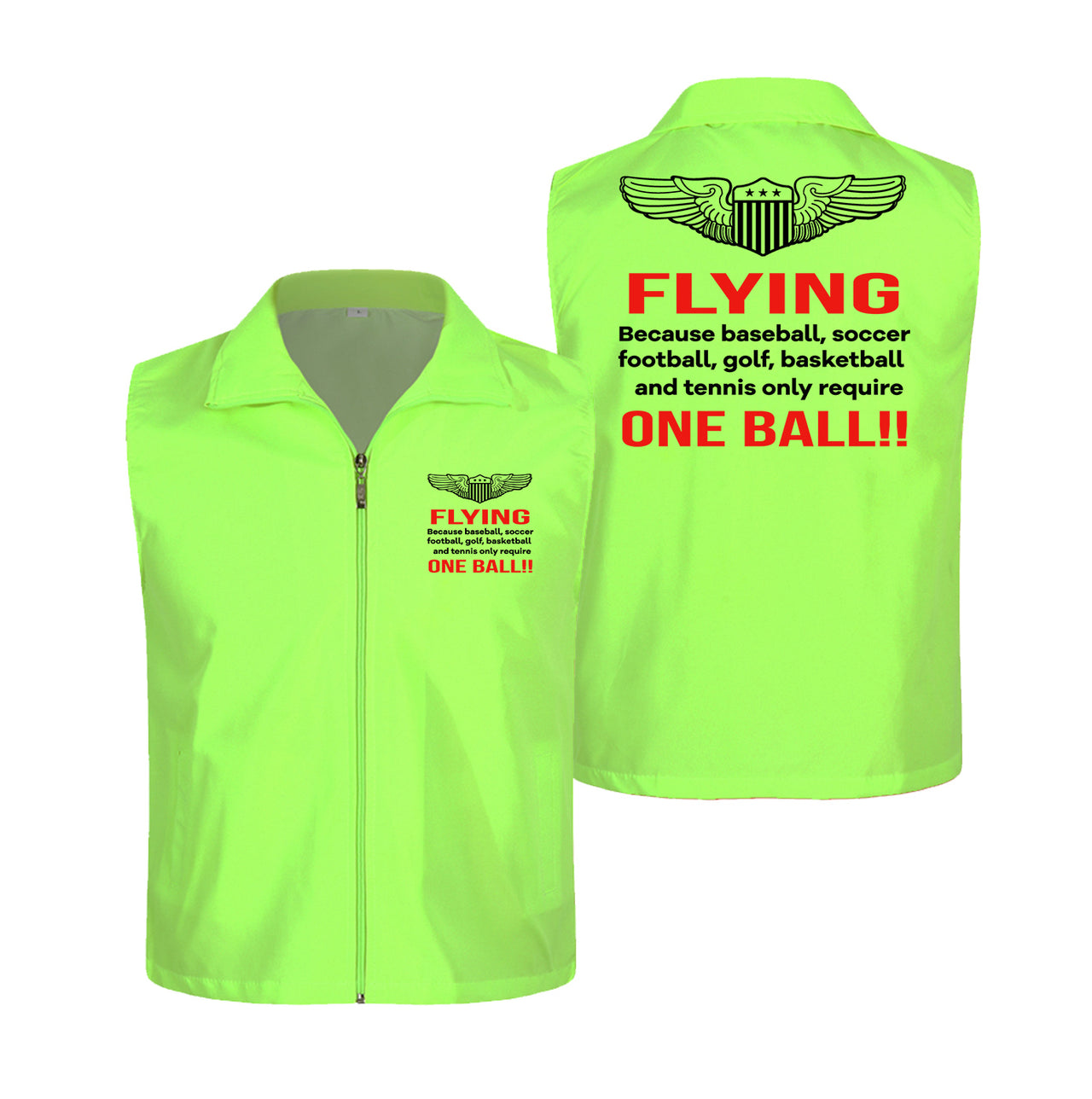 Flying One Ball Designed Thin Style Vests