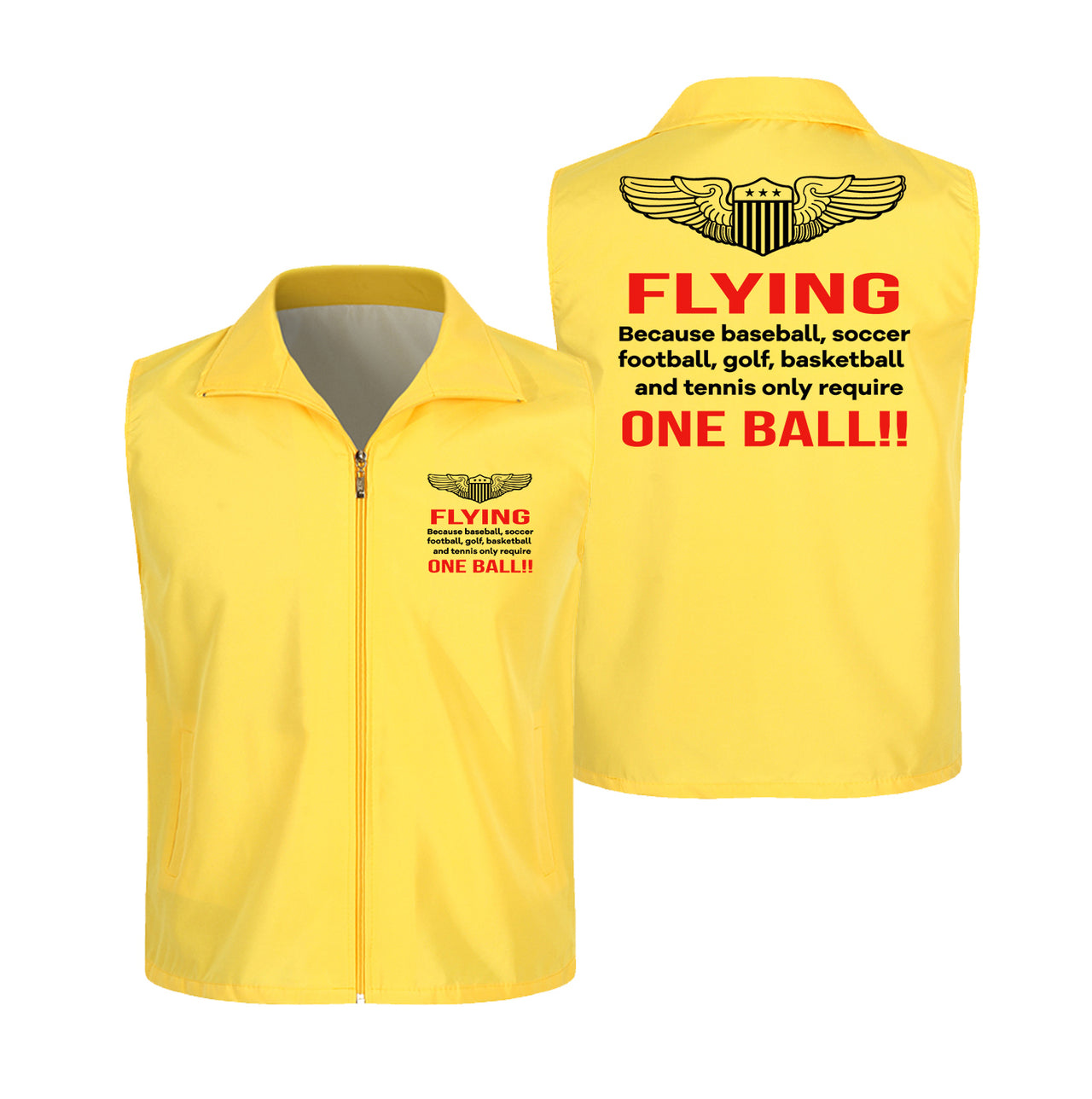 Flying One Ball Designed Thin Style Vests