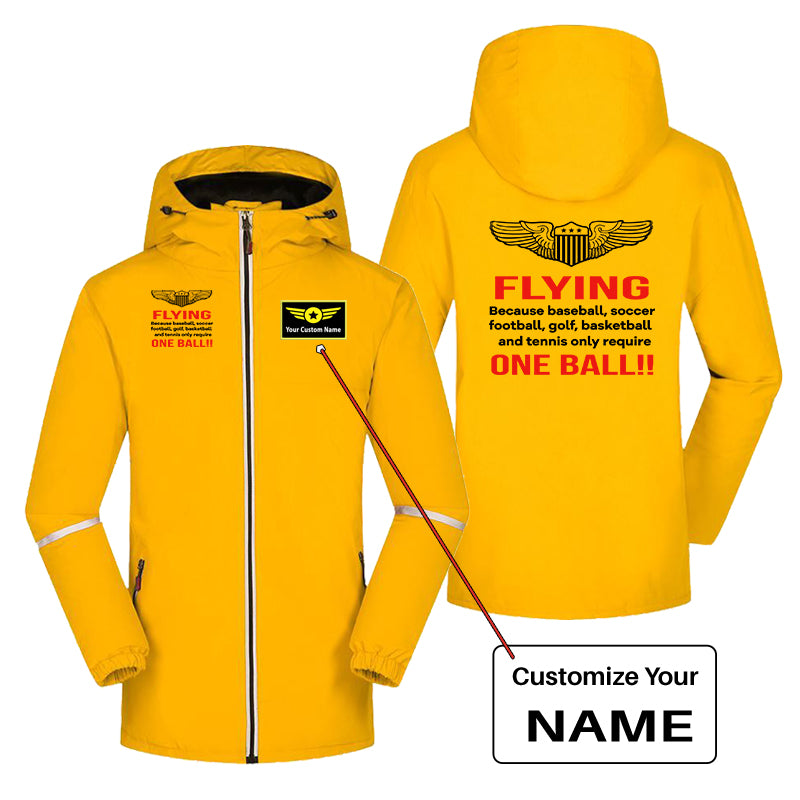 Flying One Ball Designed Rain Coats & Jackets