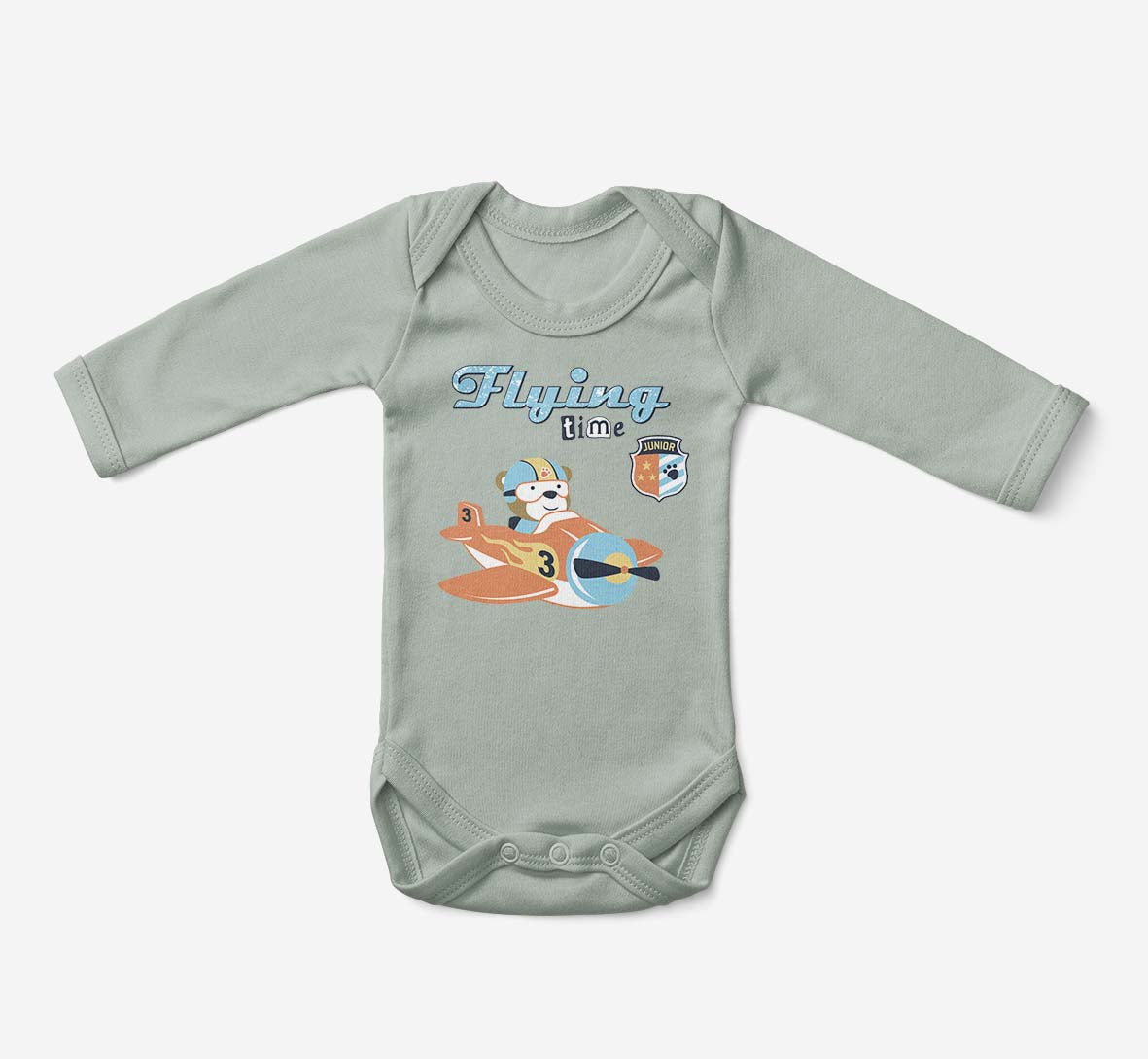 Flying Time & Junior Pilot Designed Baby Bodysuits