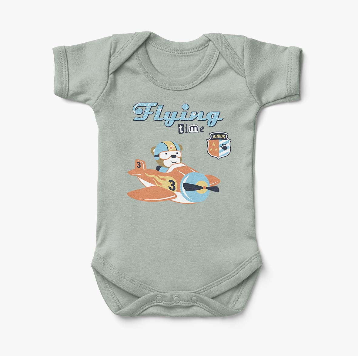 Flying Time & Junior Pilot Designed Baby Bodysuits