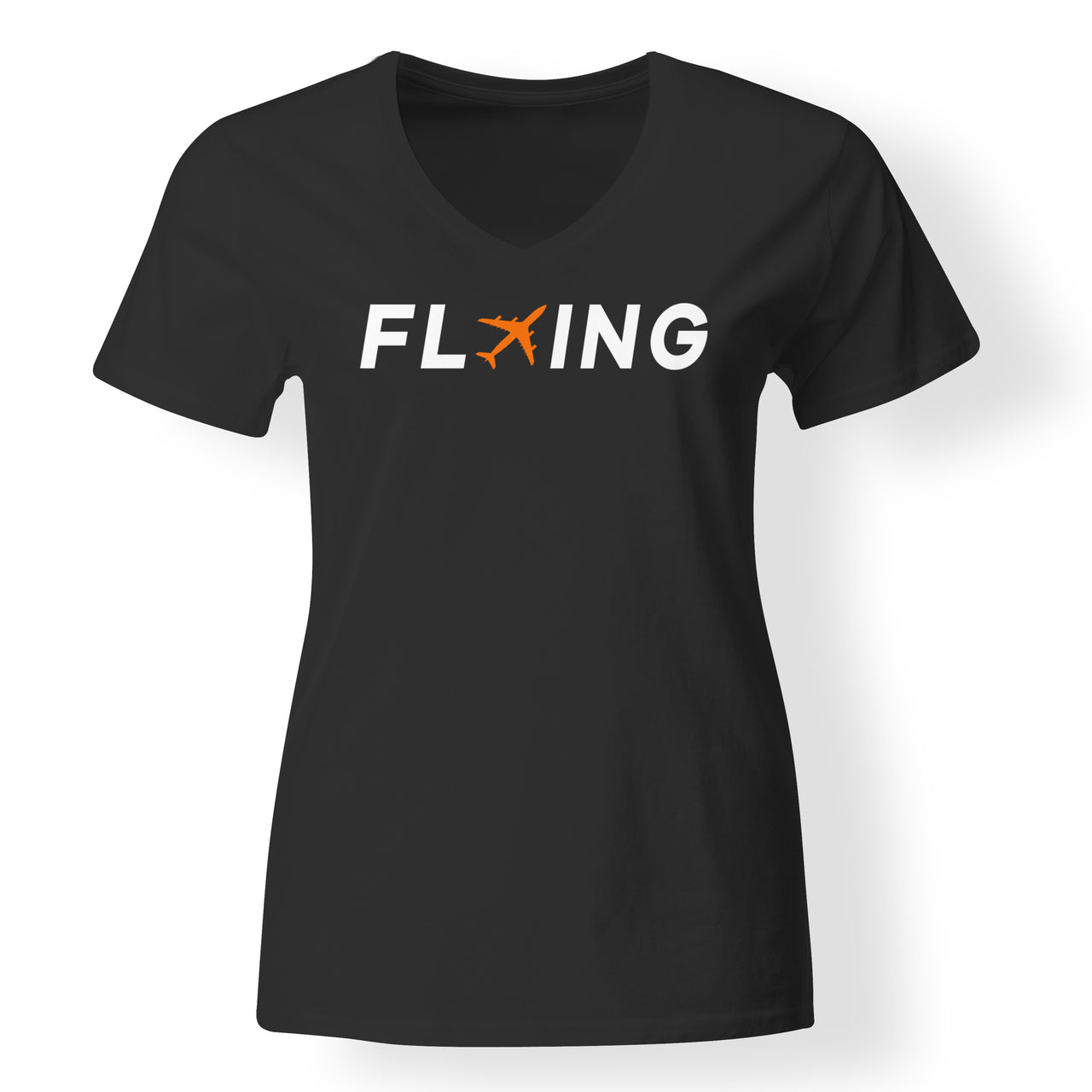 Flying Designed V-Neck T-Shirts
