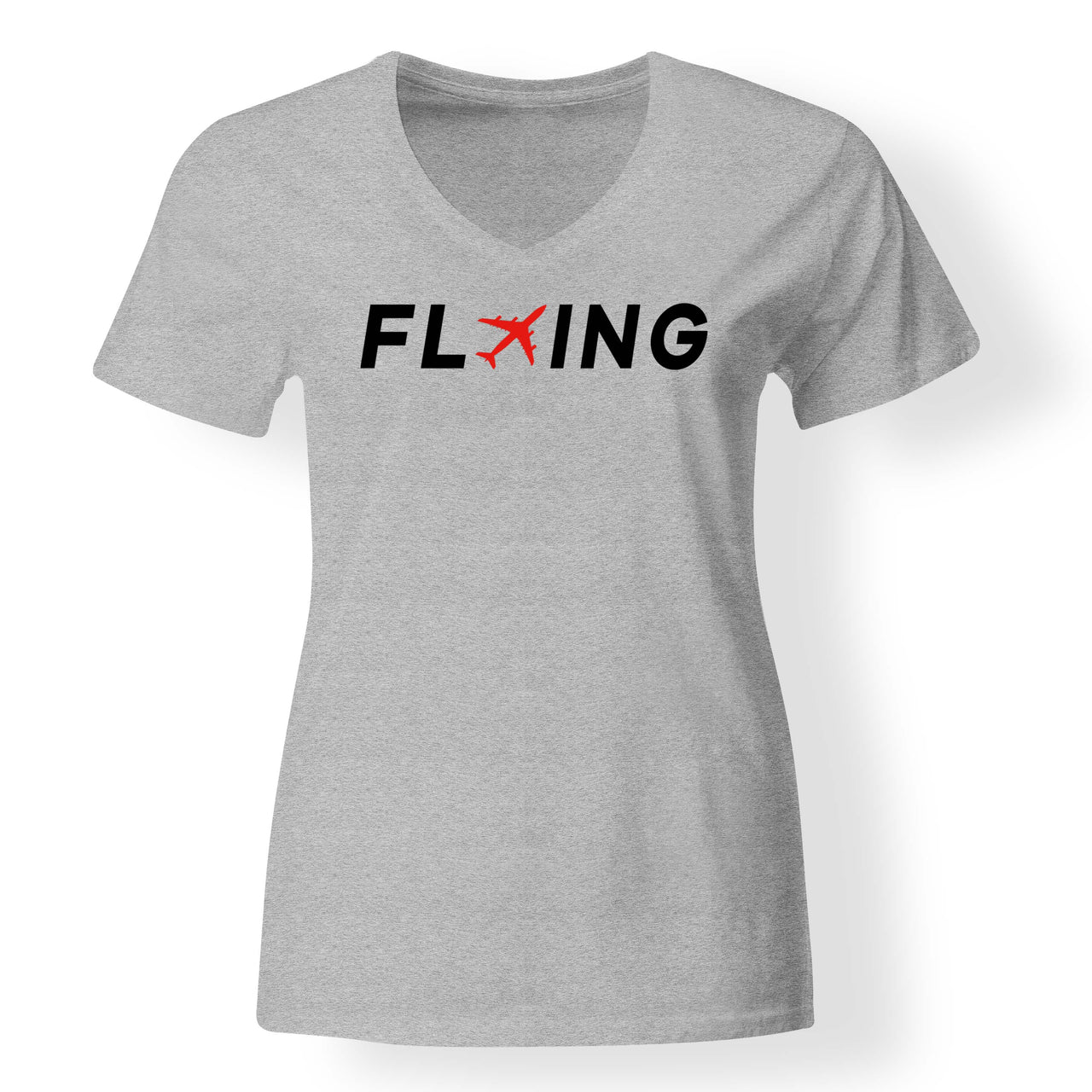 Flying Designed V-Neck T-Shirts