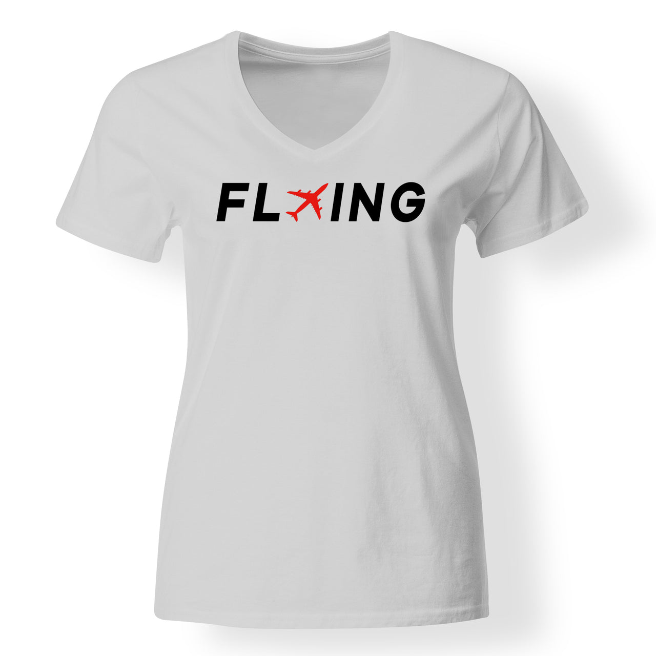 Flying Designed V-Neck T-Shirts