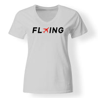 Thumbnail for Flying Designed V-Neck T-Shirts