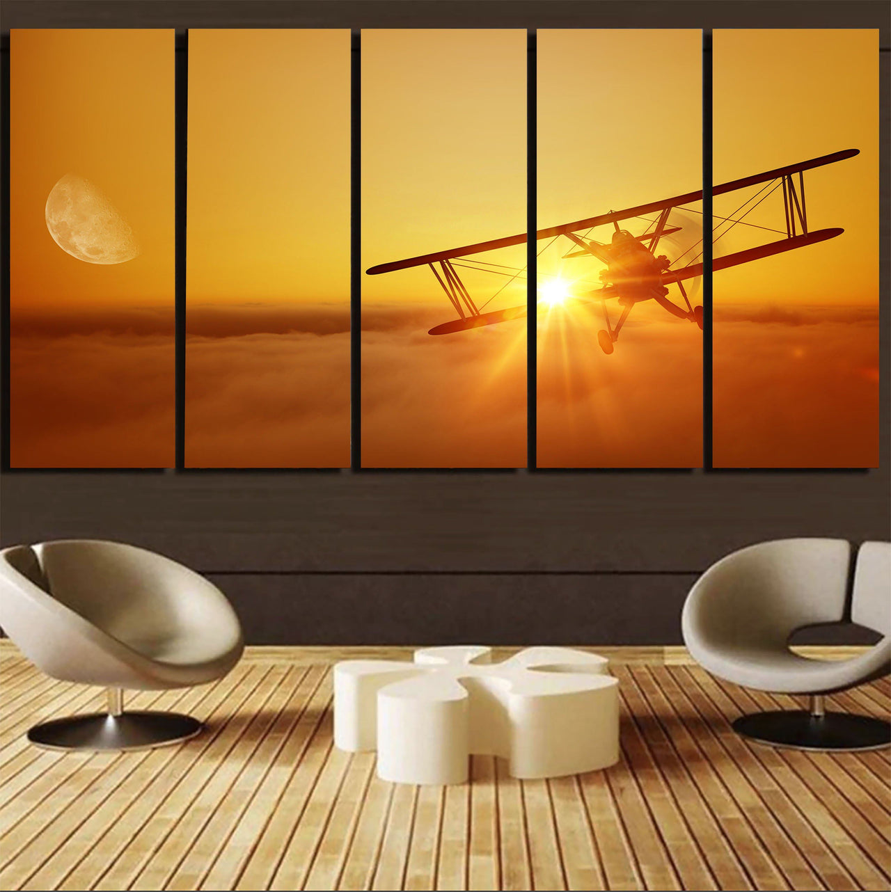 Flying is an Adventure Printed Canvas Prints (5 Pieces) Aviation Shop 