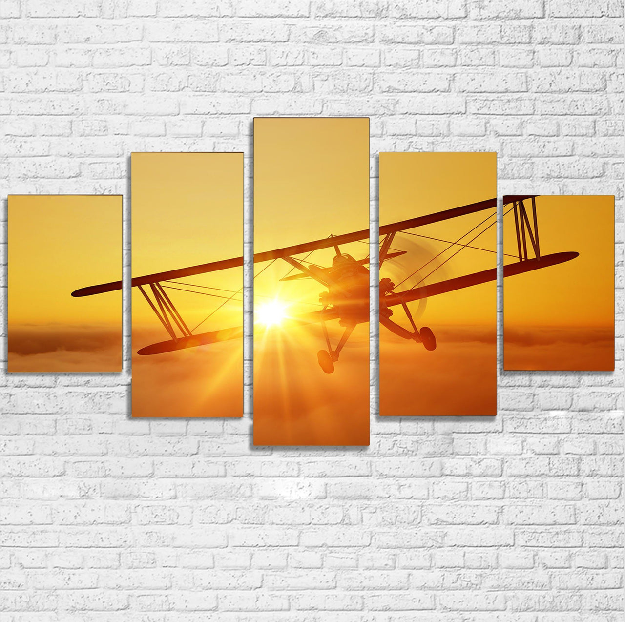 Flying is an Adventure Printed Multiple Canvas Poster Aviation Shop 
