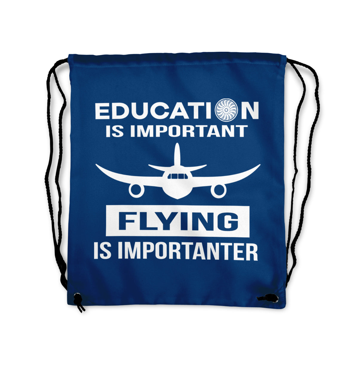 Flying is Importanter Designed Drawstring Bags
