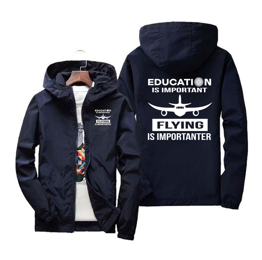 Flying is Importanter Designed Windbreaker Jackets